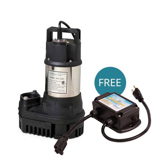 Atlantic PAF-20 Tidal Wave Pond Pump 1/4 HP with FREE Pump Protector