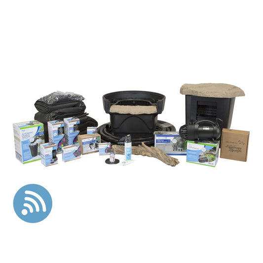 Medium Deluxe Pond Kit 11' X 16' With Aquasurge 2000-4000 Pond Pump