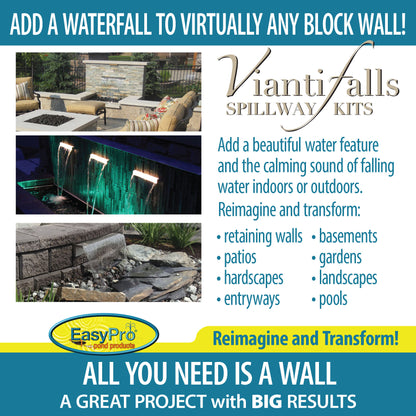 EasyPro Vianti Falls - 11" Spillway kit (no light)