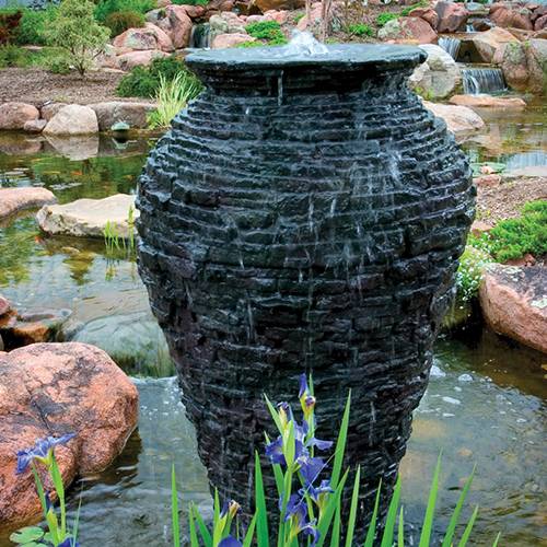 Aquascape Mini Stacked Slate Urn 13"